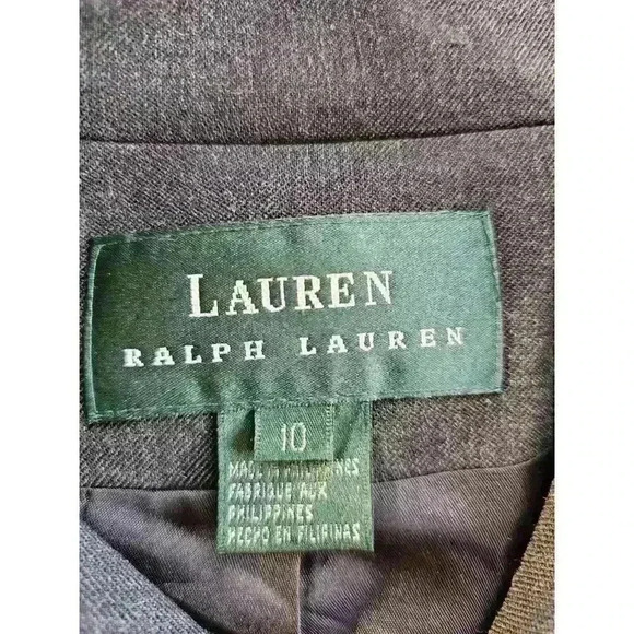 Lauren Ralph Lauren Women's Wool Jacket Size 10 Zip Up Light Weight - Picture 7 of 11